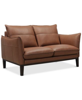 Chanute 58" Leather Loveseat, Created for Macy's