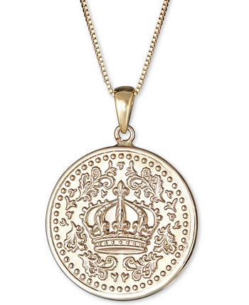 Macy's - Coin Double-Sided 18" Pendant Necklace in 14k Gold