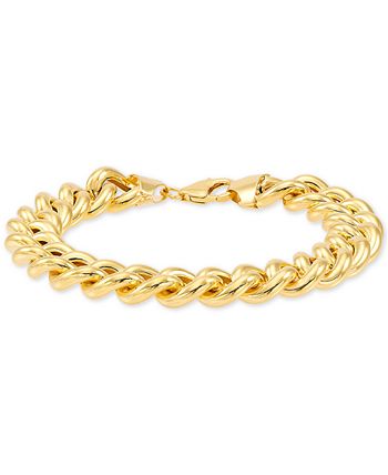 Italian Gold - Curb Link Chain Bracelet in 14k Gold