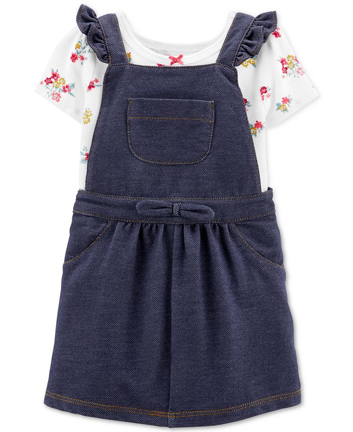 Carter's Baby Girls 2Pc. FloralPrint Bodysuit & Denim Skirtall Set Macy's