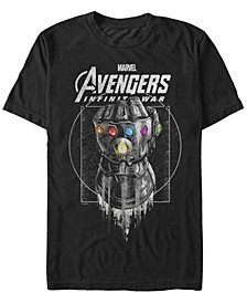 Marvel Men's Avengers Infinity War Black and Grey Ancient Gauntlet Short Sleeve T-Shirt