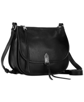 black leather saddle bags