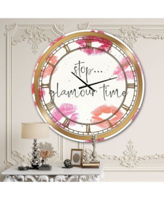 Designart Glam Oversized Metal Wall Clock - 36 x 36