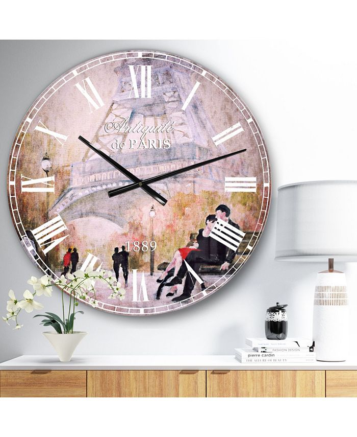 Designart Romantic French Country Oversized Metal Wall Clock Macy's