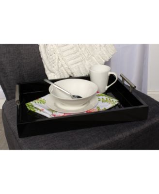 Lipton Decorative Wood Tray with Metal Handles - 16.5" x 12.25"