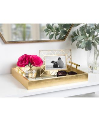 Lipton Decorative Wood Tray with Metal Handles - 16.5" x 12.25"