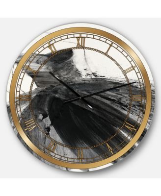 Designart Glam Oversized Metal Wall Clock
