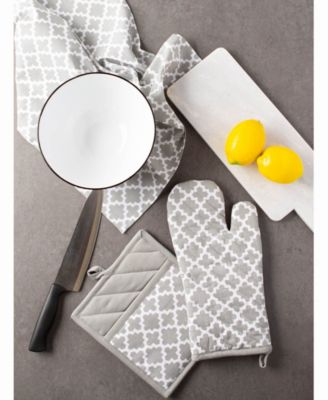 Lattice Oven Mitt Potholder Set