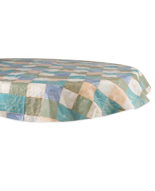 Design Imports Tiles 60 Round Vinyl Table Cloth Reviews Table