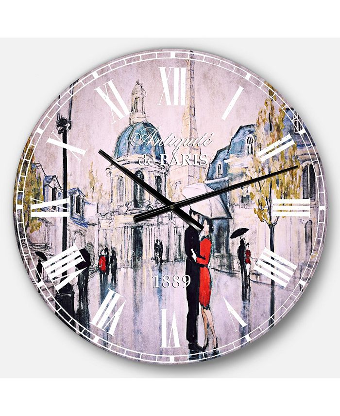 Designart Romantic French Country Oversized Metal Wall Clock Macy's