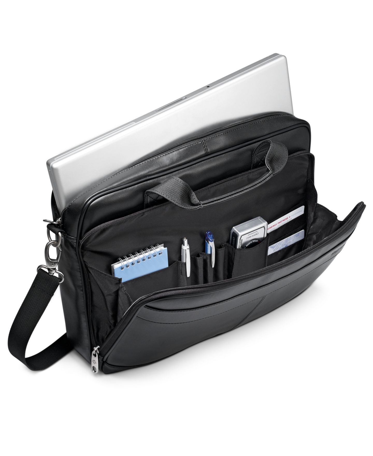 Сумка Samsonite Leather Slim Portfolio Laptop Briefcase — фото 2