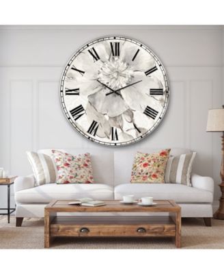 Designart Farmhouse Oversized Metal Wall Clock - 36 x 36