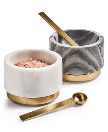 Hotel Collection - Modern Marble Condiment Bowls, Set of 2