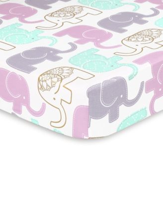 elephant fitted crib sheet