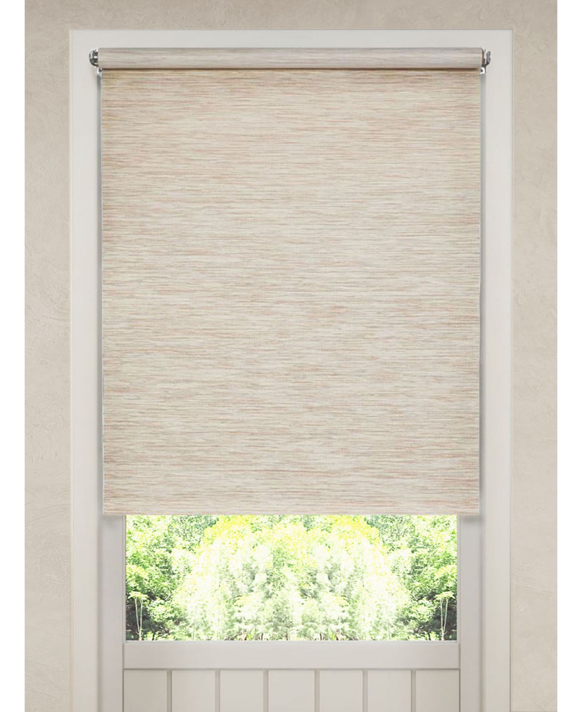 Shop Universal Home Fashions Roller Shade Natural Fiber, 50.5" X 72" In Heather Gr