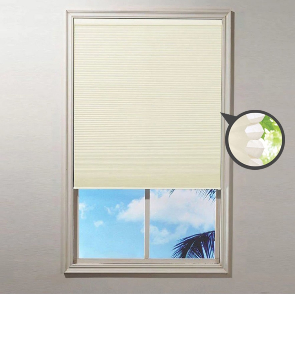 Glide Cellular Shade Blackout, 29" x 64" - Ivory
