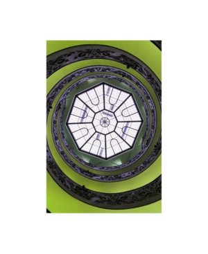 Trademark Global Philippe Hugonnard Dolce Vita Rome The Vatican Spiral Staircase Lime Green Ii Canvas Art In Multi
