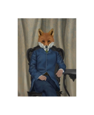Trademark Global Fab Funky Fox Edwardian Gent, Portrait Canvas Art In Multi