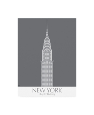 Trademark Global Fab Funky New York Chrysler Building Monochrome Canvas Art In Multi