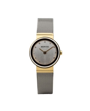 image of Bering Ladies Classic Two-Tone Stainless Steel Mesh Watch