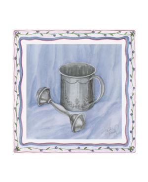 Trademark Global Tara Friel Heirloom Cup And Rattle I Childrens Art Canvas Art In Multi
