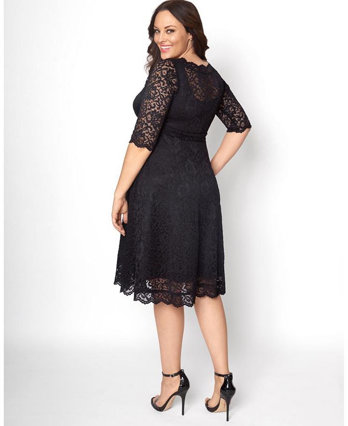 Kiyonna Women's Plus Size Lacey Cocktail Dress - Macy's