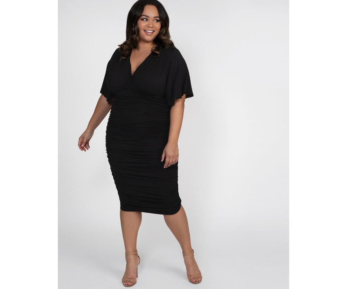 Women's Plus Size Rumor Ruched Dress - Black noir