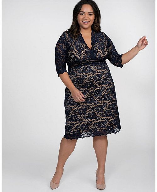 Kiyonna Women S Plus Size Scalloped Boudoir Lace Dress Reviews