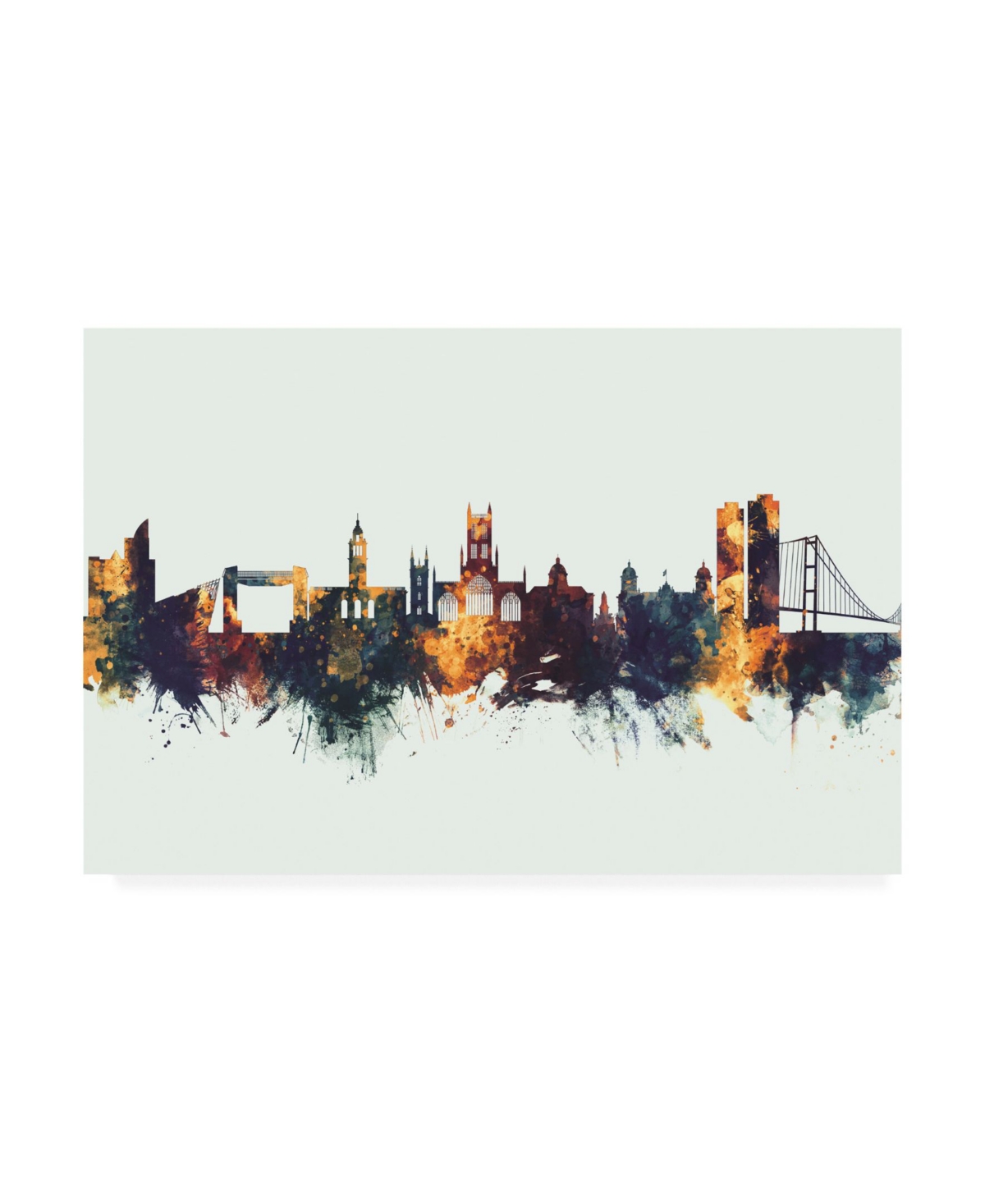 Michael Tompsett Kingston upon Hull England Skyline Iv Canvas Art - 36.5 x 48