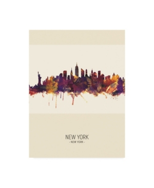 Trademark Global Michael Tompsett New York City Skyline Portrait Iii Canvas Art In Multi