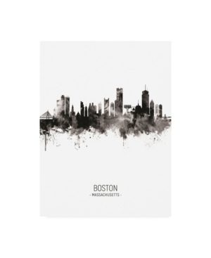 Trademark Global Michael Tompsett Boston Massachusetts Skyline Portrait Ii Canvas Art In Multi