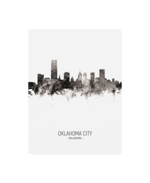 Trademark Global Michael Tompsett Oklahoma City Skyline Portrait Ii Canvas Art In Multi