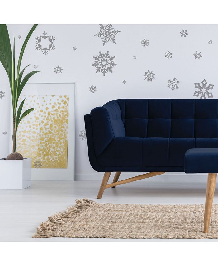 York Wallcoverings Glitter Snowflakes Peel and Stick Wall Decals