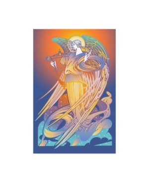 Trademark Global David Chestnutt New Angel With Harp Canvas Art In Multi