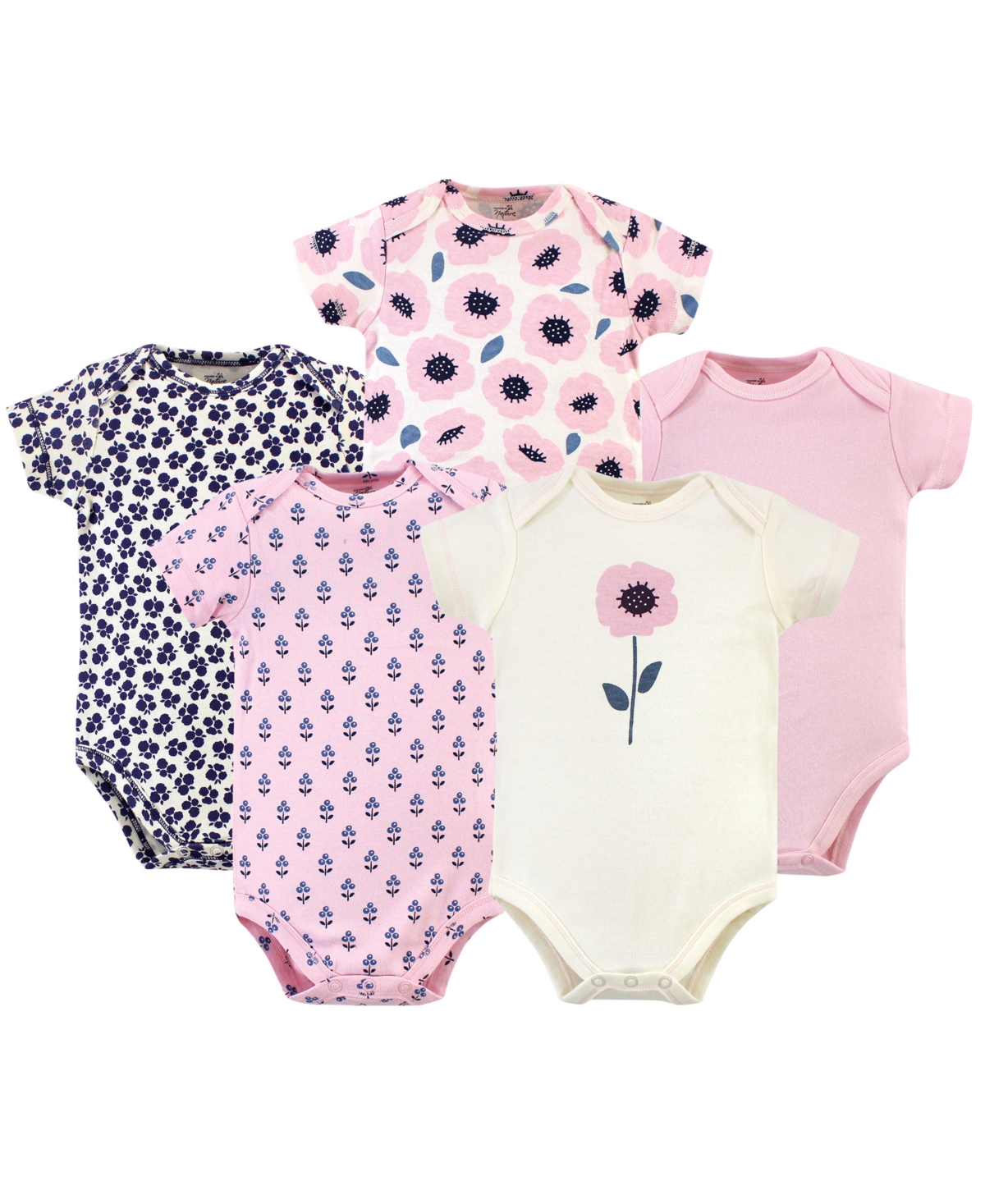 Touched by Nature Baby Girls Natural Cotton Bodysuits