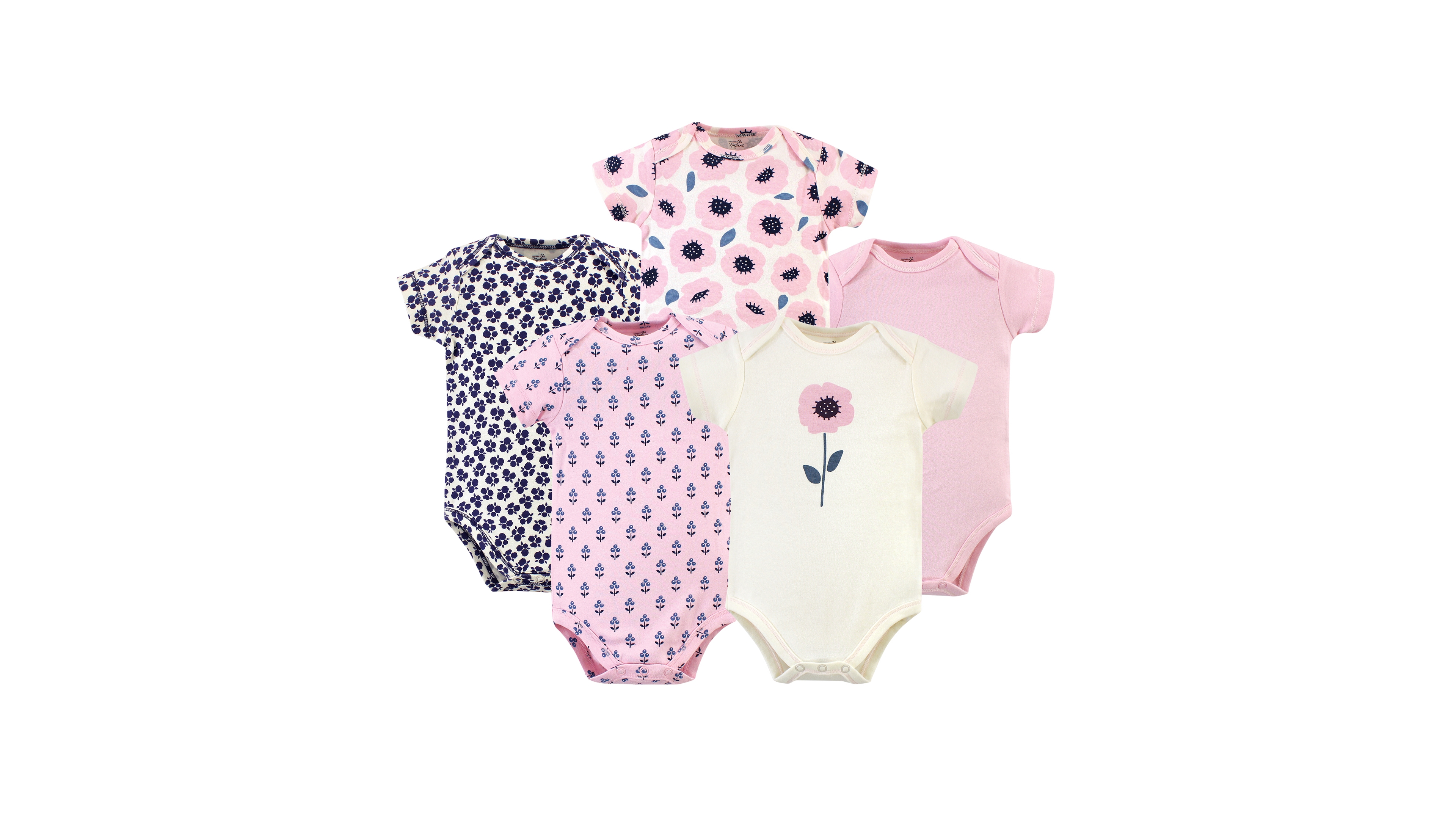 Touched by Nature Baby Girls Natural Cotton Bodysuits