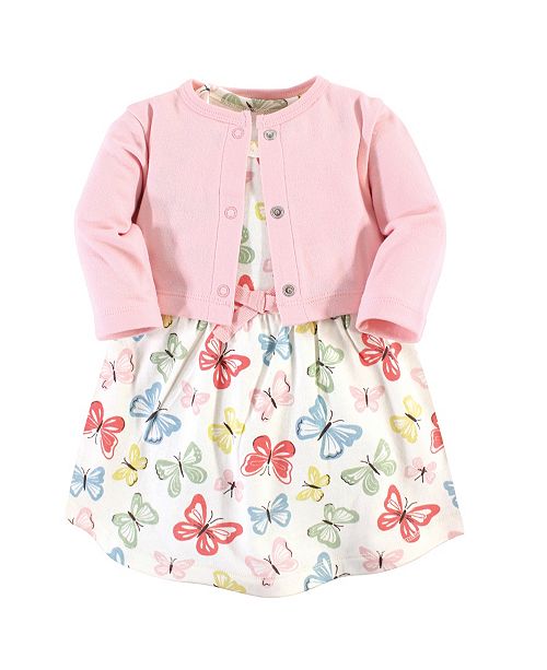 Touched By Nature Organic Cotton Dress And Cardigan Set