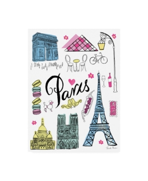 Trademark Global Farida Zaman Travel Paris White Canvas Art In Multi