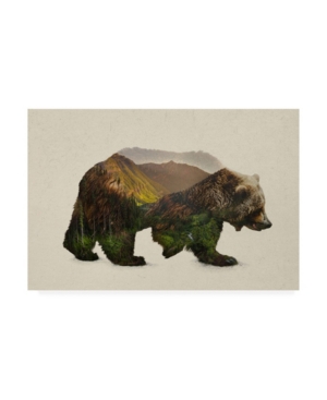 Trademark Global Davies Babies North American Brown Bear Canvas Art In Multi