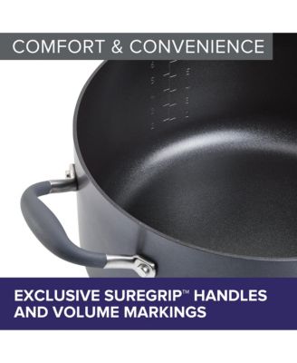 Advanced Home Hard-Anodized Nonstick 8.5 Qt. Wide Stockpot with Multi-Function Insert
