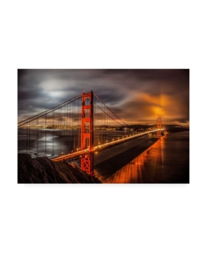 Trademark Global John Gavrili Golden Gate Evening Canvas Art In Multi