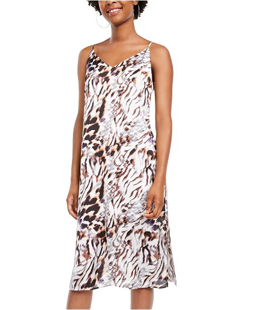One Clothing Juniors Animal Print Slip Dress Reviews Macy S