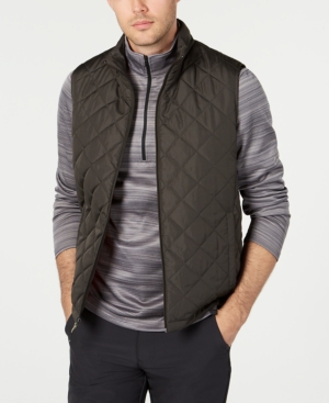 Shop Hawke & Co. Men's Diamond Quilted Vest, Created For Macy's In Loden
