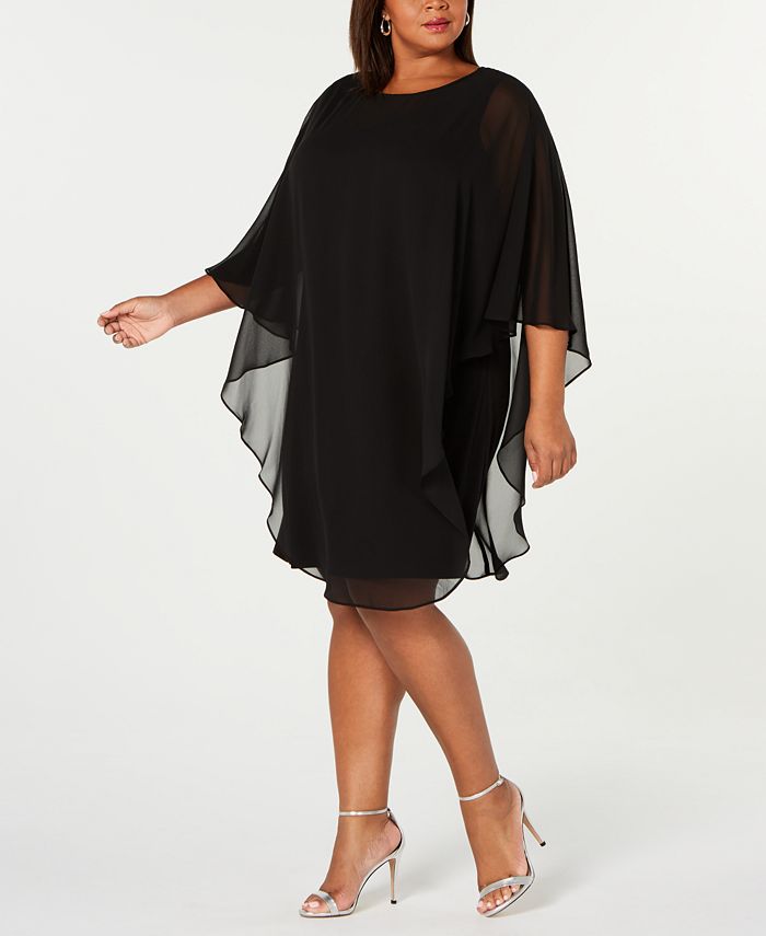 Connected Plus Size Overlay Dress - Macy's