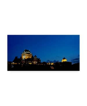 TRADEMARK GLOBAL MONTE NAGLER QUEBEC CITY AT NIGHT QUEBEC CITY ONTARIO COLOR CANVAS ART