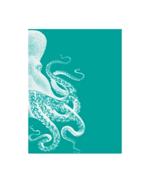 Trademark Global Fab Funky Octopus Green And Cream B Canvas Art In Multi
