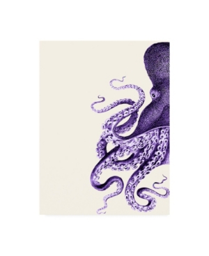 Trademark Global Fab Funky Octopus Purple And Cream A Canvas Art In Multi