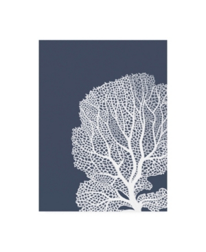 Trademark Global Fab Funky Corals White On Indigo Blue B Canvas Art In Multi