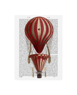 Trademark Global Fab Funky Tiered Hot Air Balloon Print, Red Canvas Art In Multi