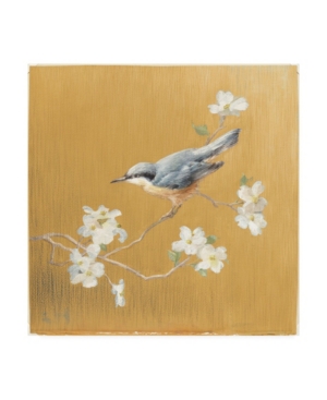 Trademark Global Danhui Nai Nuthatch On Gold Canvas Art In Multi